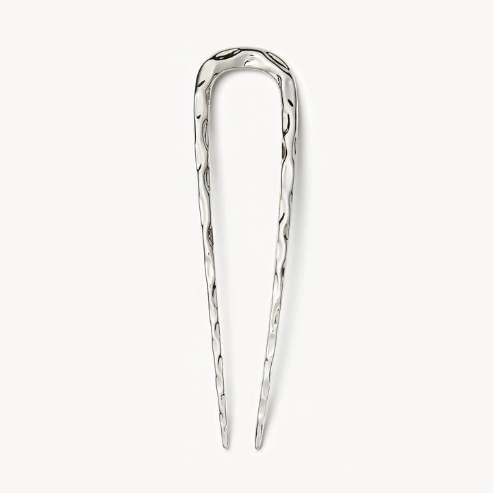 Alfinete de cabelo francês Midi Wavy em Prata por atacado de MACHETE