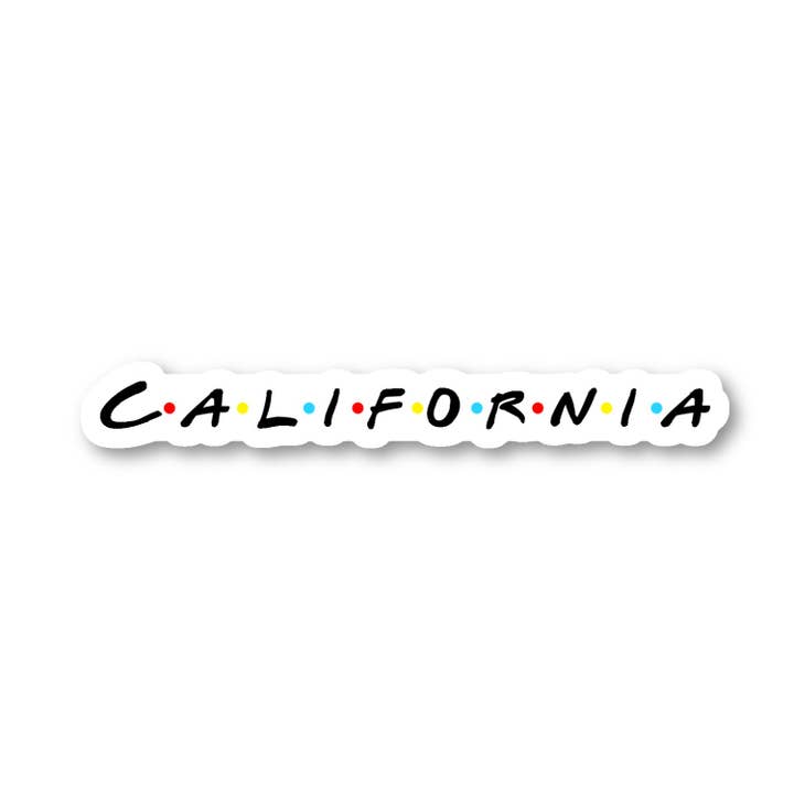 California Friends Text Vibe California Vibes 3 Pack - Set of 2.5, 3 and 4 Inch Vinyl Laptop Stickers - California Vibes for Laptop, Phone, Water Bottle, Car & More Decal (3 Pack) for wholesale by FunPopStickers