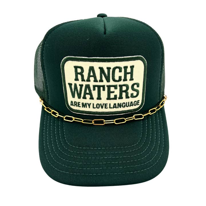 Ranch Waters Are My Love Language . Embroidered Patch Hat for wholesale by Billie Jane's Trucker Hats
