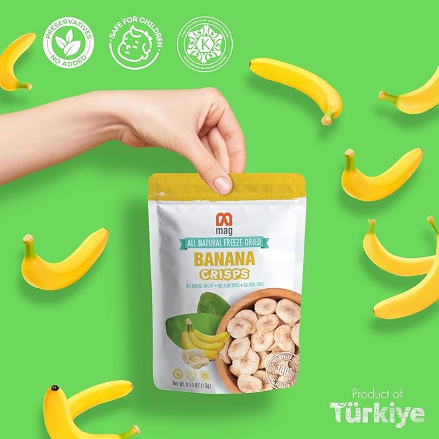 MAG - Wholesale Dried/Dehydrated Fruit - MAG Freeze Fruit Banana Snacks Frozen Dry Fruit Slices Fresh4