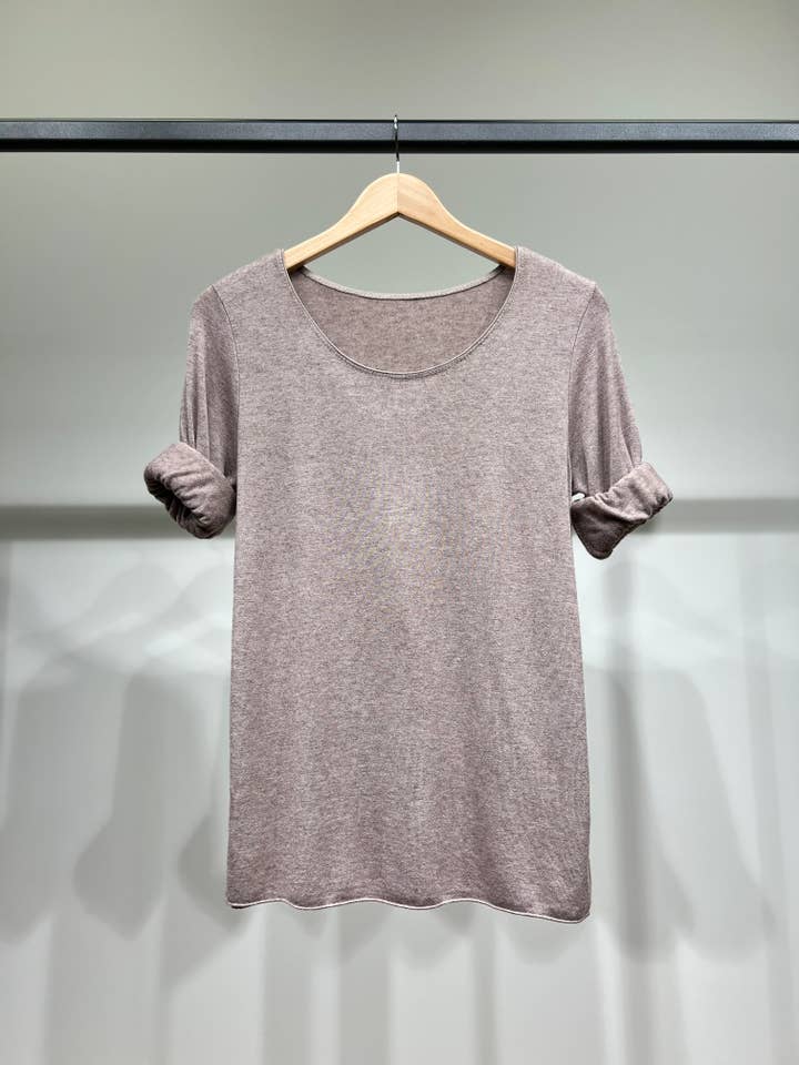 L'Emotion - Wholesale T-Shirt - Women's - Long Sleeve Round Neck T-Shirt 30% Wool 30% Angora25