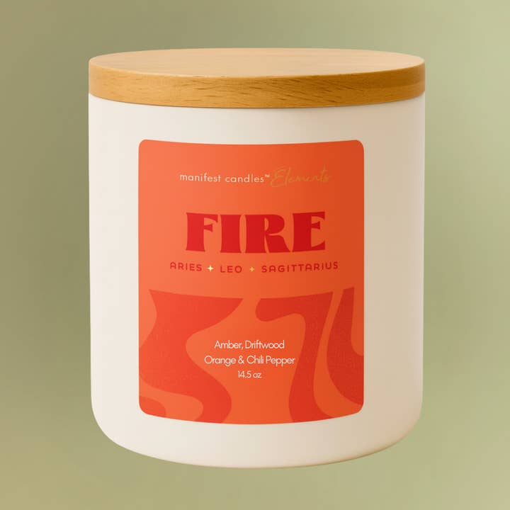 Élément FEU - Grand 3 mèches pour la vente par Wax &. Wit Candles