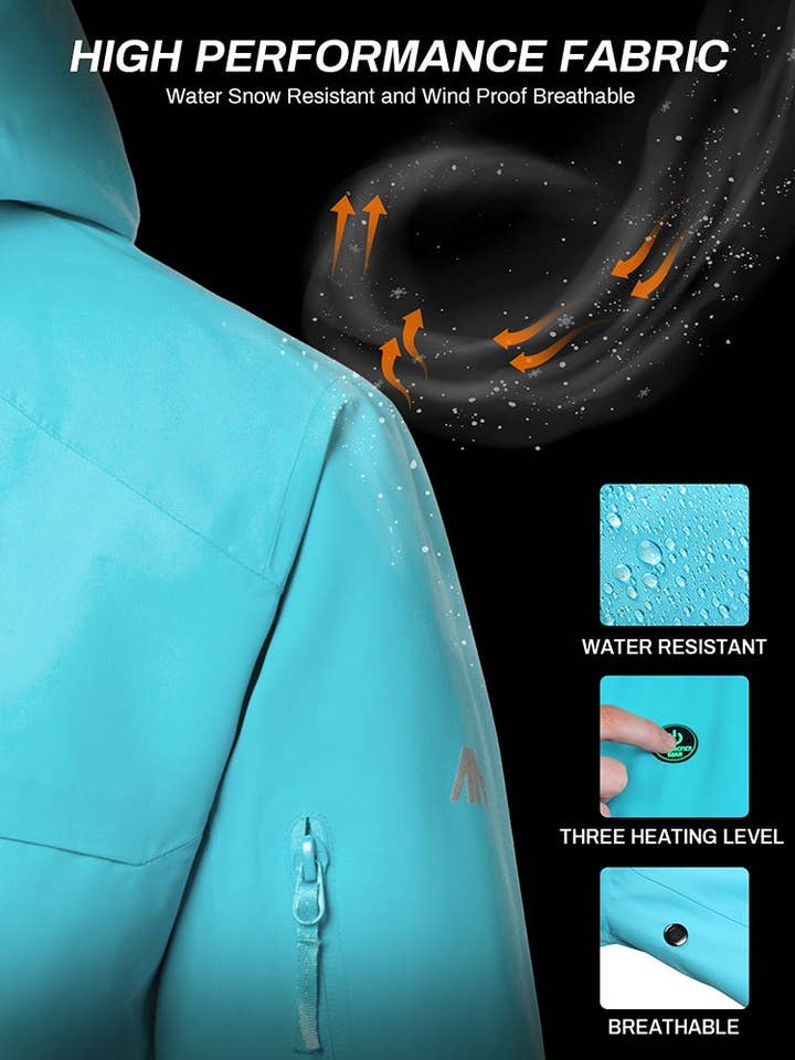 Antarctica Outdoors - Wholesale Jacket - Women's - ANTARCTICA GEAR Heated Jacket, Ski Jacket Coat For Women Winter Coat24