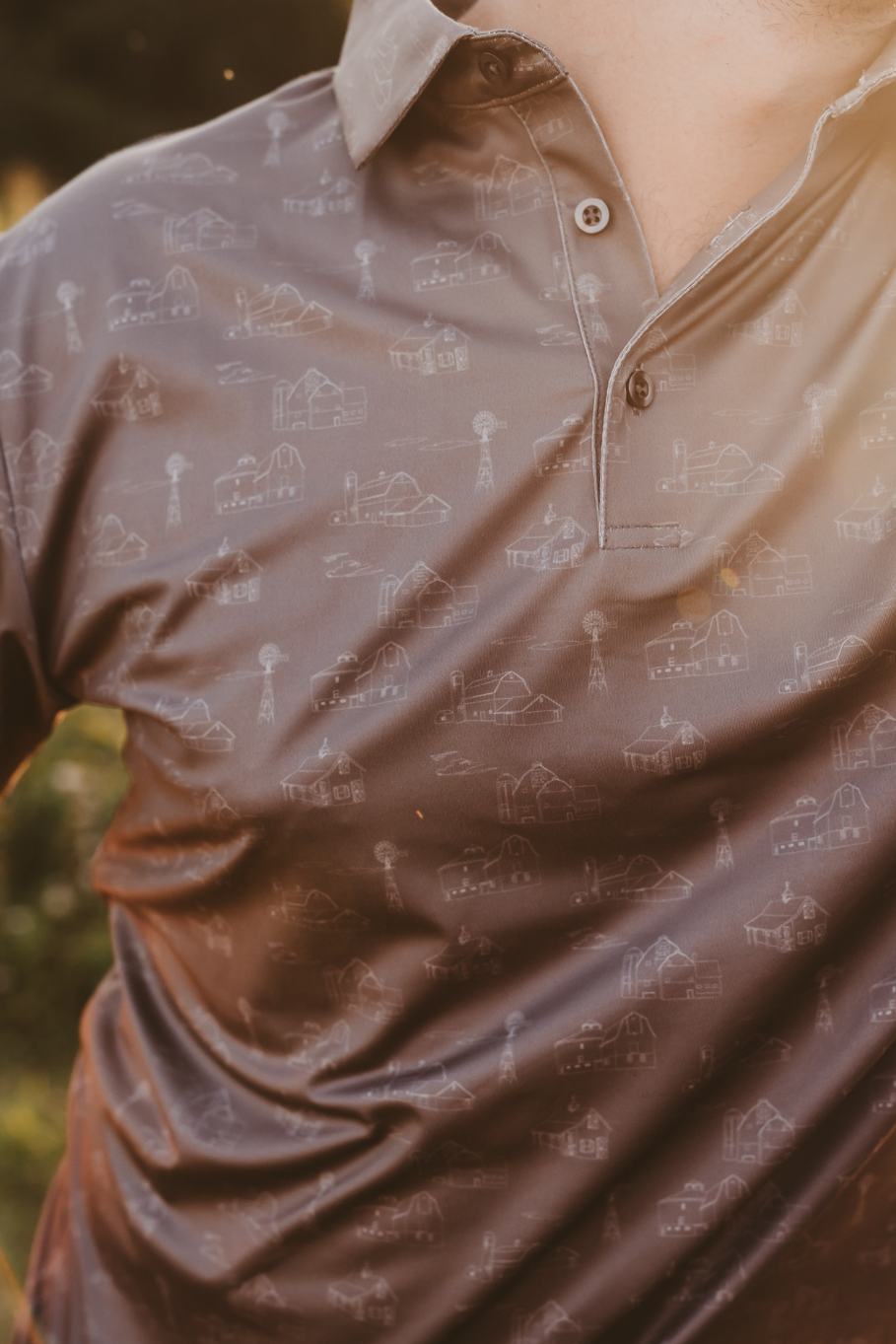 Kelso & Company - Wholesale Polo - Men's - Country Views in Brown Men's Polo2