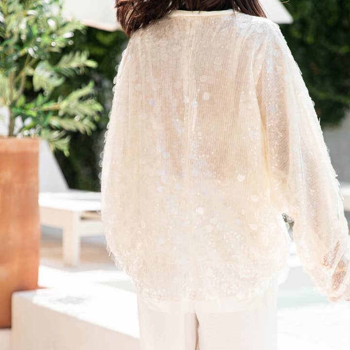 HIDDENBRAND - Wholesale Jacket - Women's - Y2k Shiny Sequined Wrapped Lace-Up Jacket7