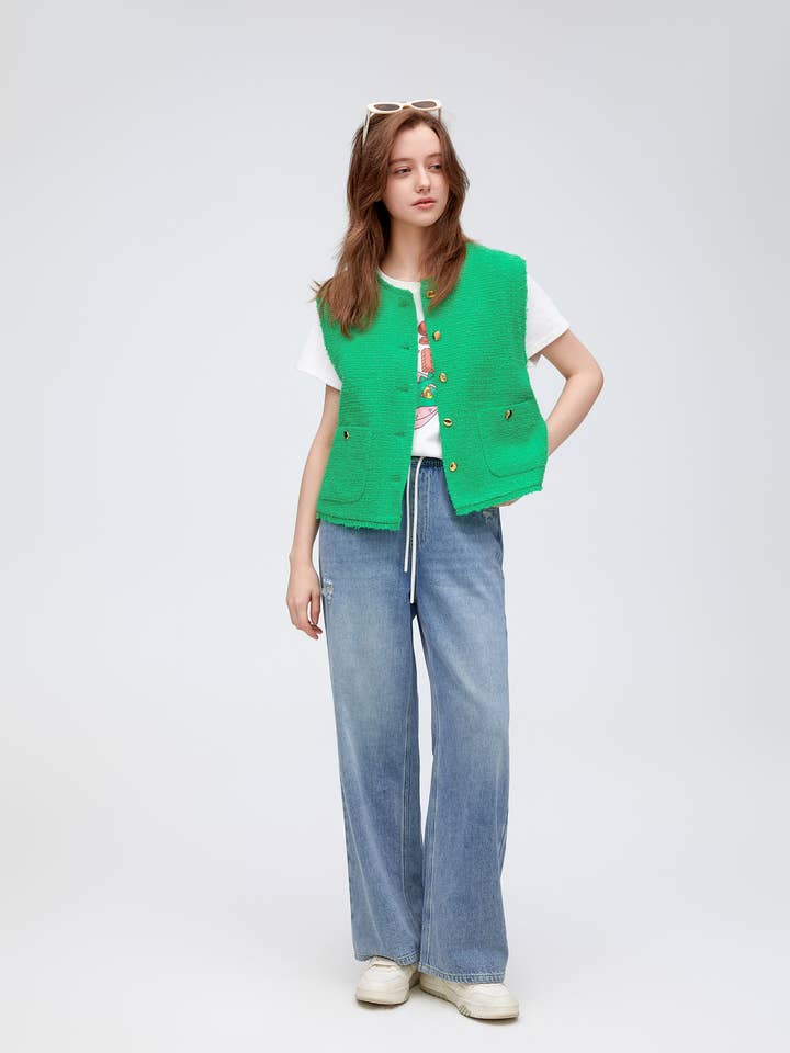 Island Green Vest for wholesale by Urlazh