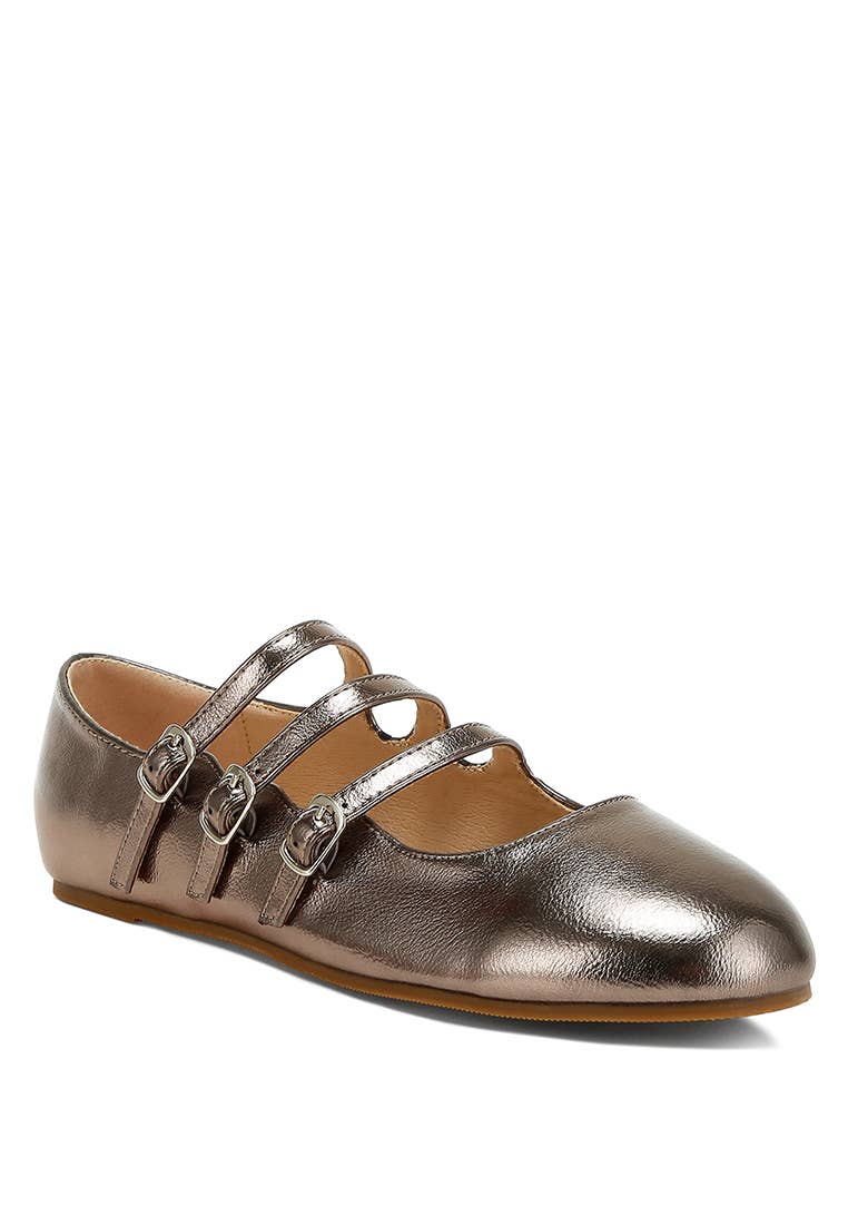 Rag Company - Wholesale Flats - Women's - Macarina Triple Strap Mary Jane Ballerinas6