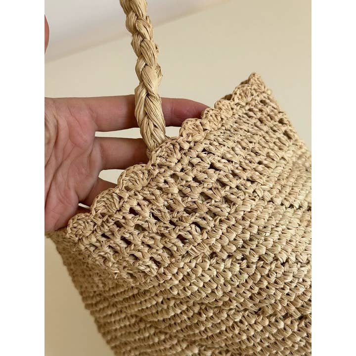 Sook Stainable - Wholesale Beach Bag - Hand-woven Raffia Beach Holiday Country Style Bucket Bag2