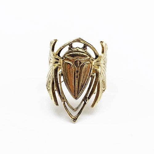 Lotta Djossou Paris - Wholesale Cocktail/gelegenheidsring - Gouden Scarabee Ring - Fijn roestvrij goud - sieraden - cadeau