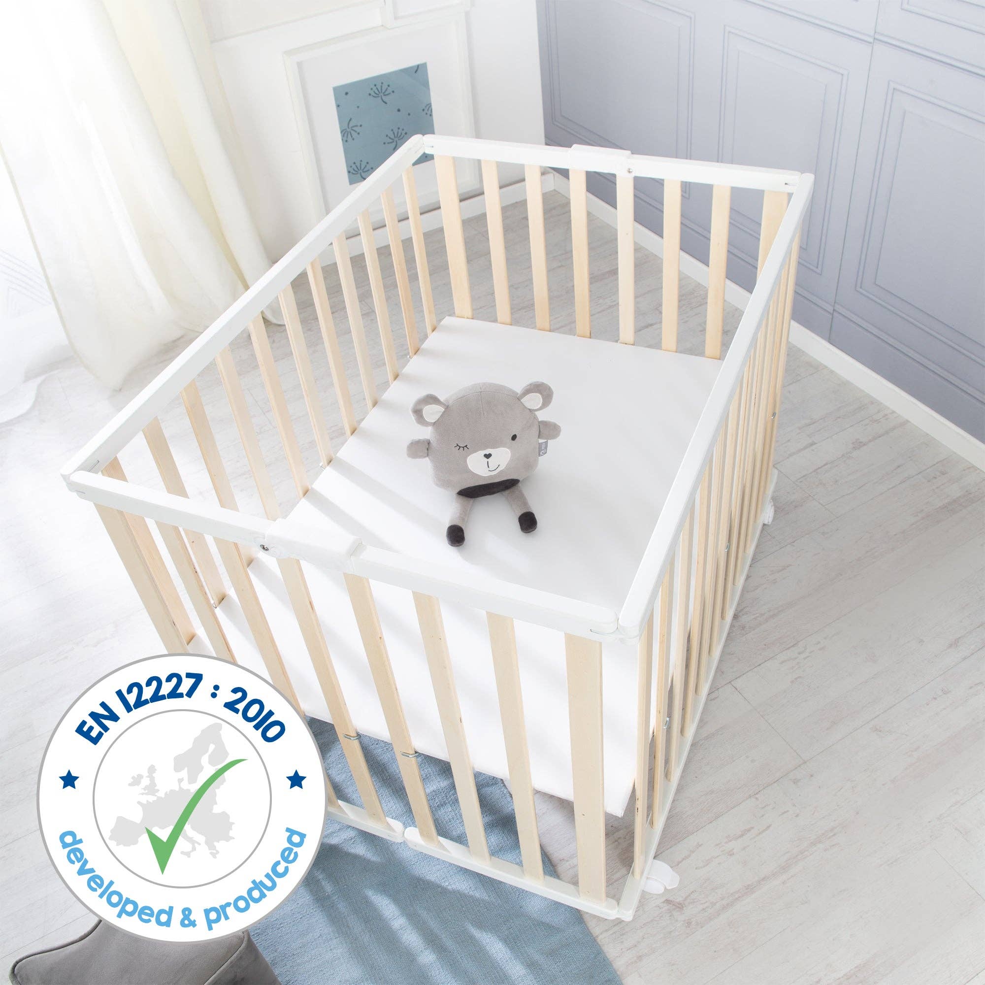 roba kids - Wholesale Bedroom Furniture - ROBA foldable playpen, bicolor, 75x100cm, space-saving11