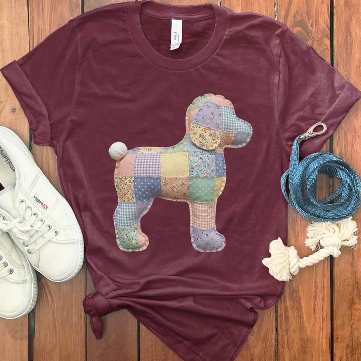 Puppy Jo - Wholesale Screen Printed T-Shirt - Women's - Faux Pastel Quilted Doodle T-Shirt4