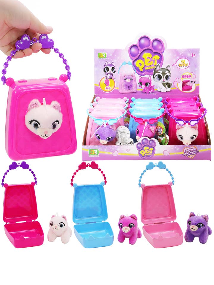 Kitty Cat Stuffed Toy Carry Bag - 9 Pcs for wholesale by Cap Zone