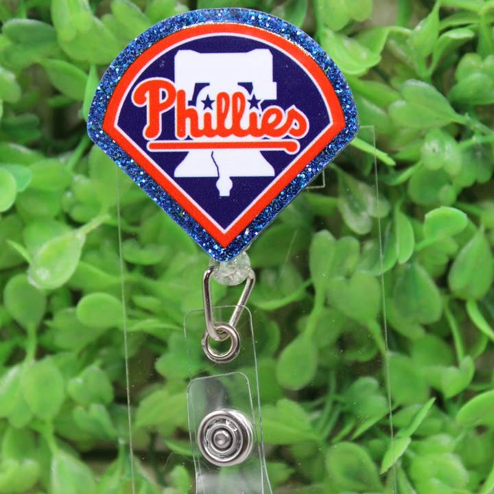 Phillies Baseball Badge/ID Holder Reel for wholesale by Hylidae Boutique
