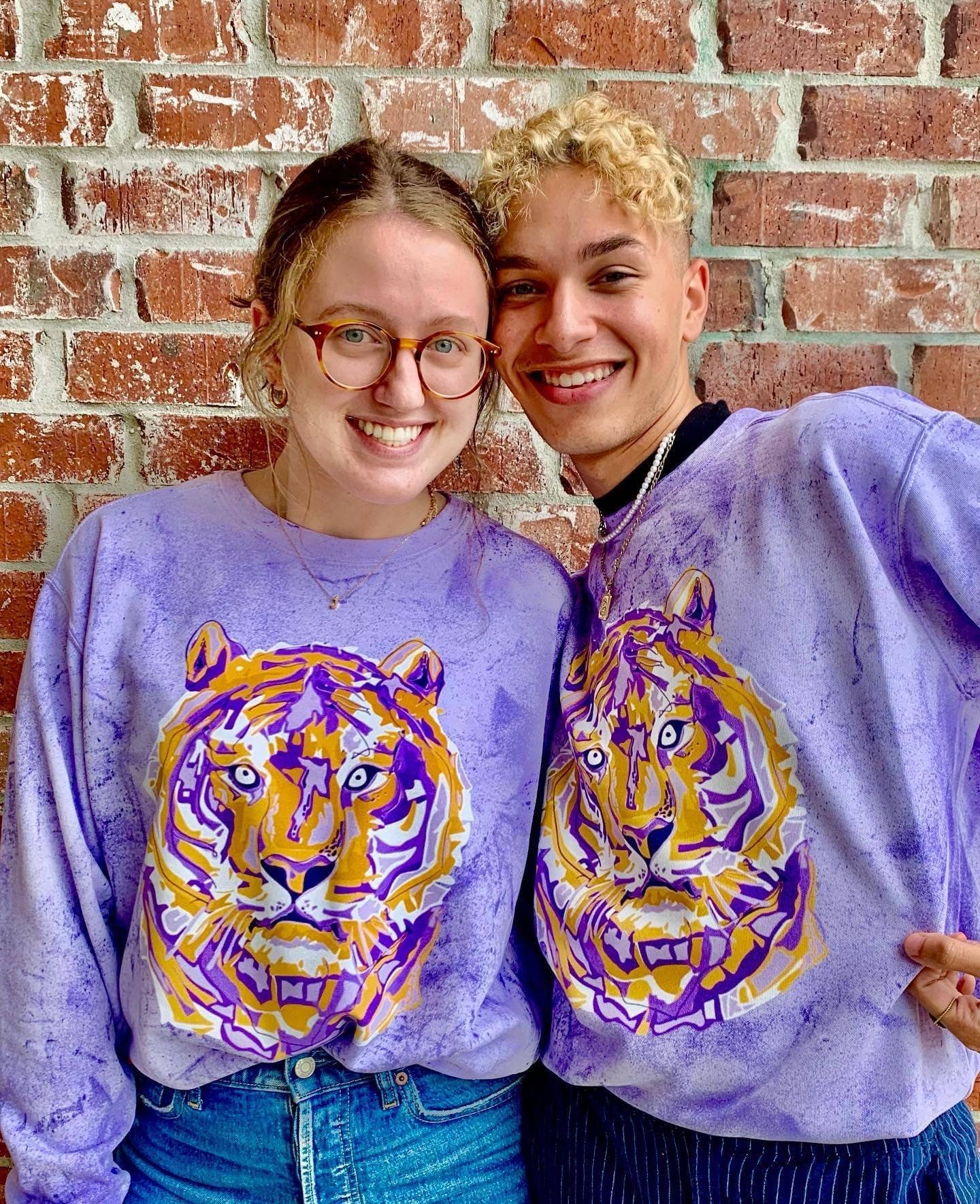 Pink House On River Road - Wholesale Graphic Sweatshirt - Women's - Layered Tiger Tie Dye Graphic  Sweatshirt1