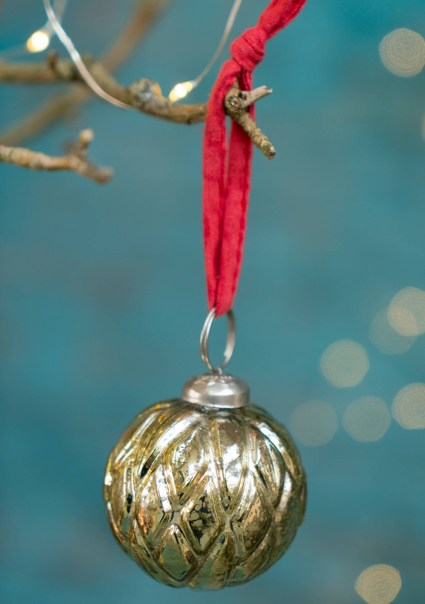 Namaste – wholesale Christmas decoration – Set of 5 Bimala Coloured Recycled Glass Baubles1