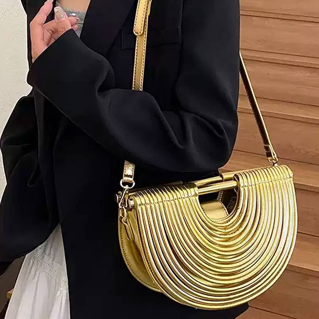 3AM BY H&D ACCESSORIES - Wholesale Crossbody Bag - Women's - Metallic Faux Leather Noodle Bag15