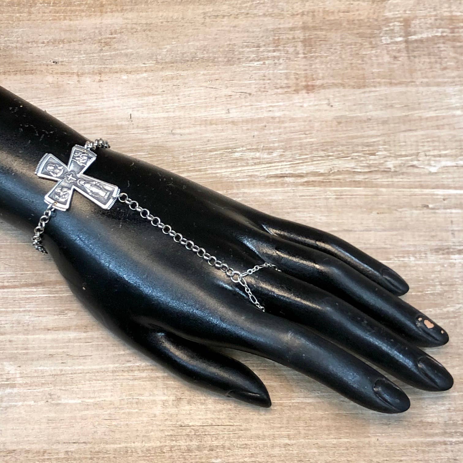 Lorraine Frances Jewelry - Wholesale Charm/Dangle Bracelet - Four Way Medal Cross Medieval Bracelet0