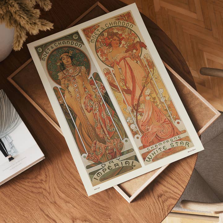 On The Wall Art Ltd - Vendita all'ingrosso Stampa artistica - Poster Art nouveau Stampa artistica di Alphonse Mucha Moet Stampa artistica 30 x 40 cm1