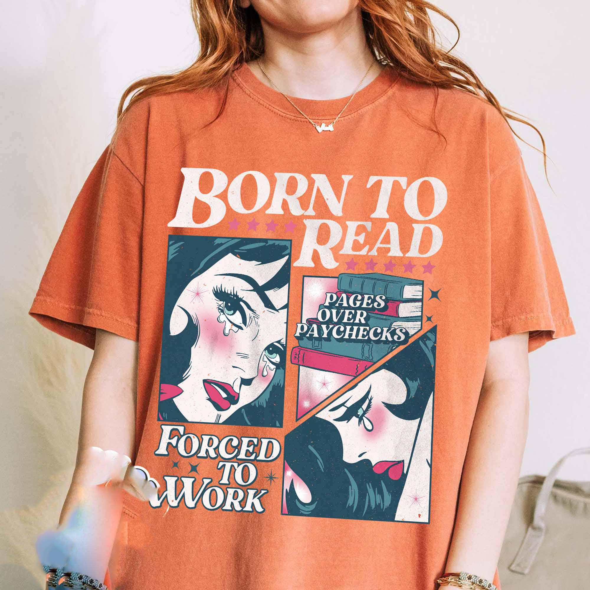 CVH DREAMY LTD - Wholesale Shirt - Unisex - Born To Read Bookish Shirt, Funny Reader Book Addict Shirt 1