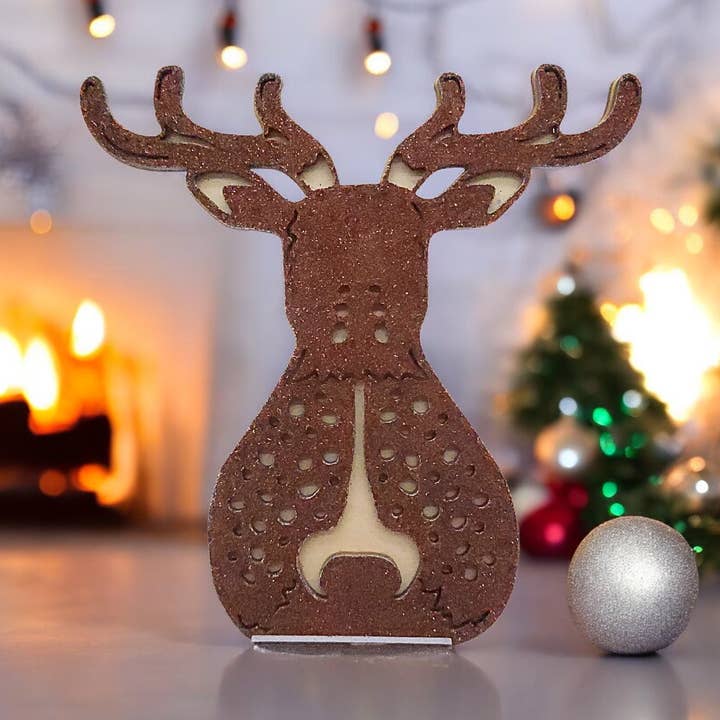 Renne - Décoration de Noël à suspendre, accrocher ou déposer pour la vente par BoisMagique