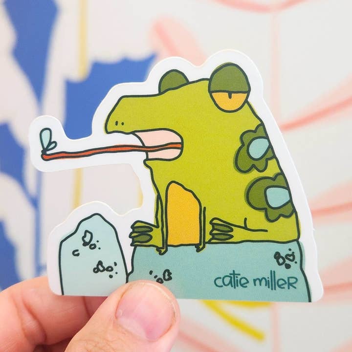 Catie Miller Ceramics - Wholesale Sticker - Frog / Toad Vinyl Sticker 10 Pack - Wholesale0