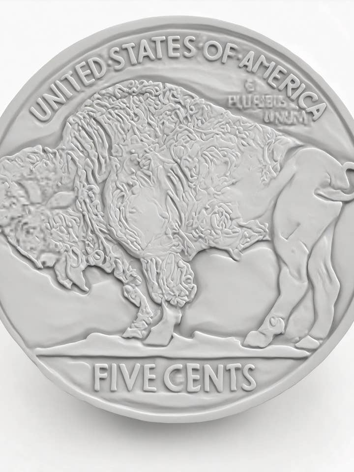 Buffalo Nickel Drink Coasters for wholesale by McCarter Coasters