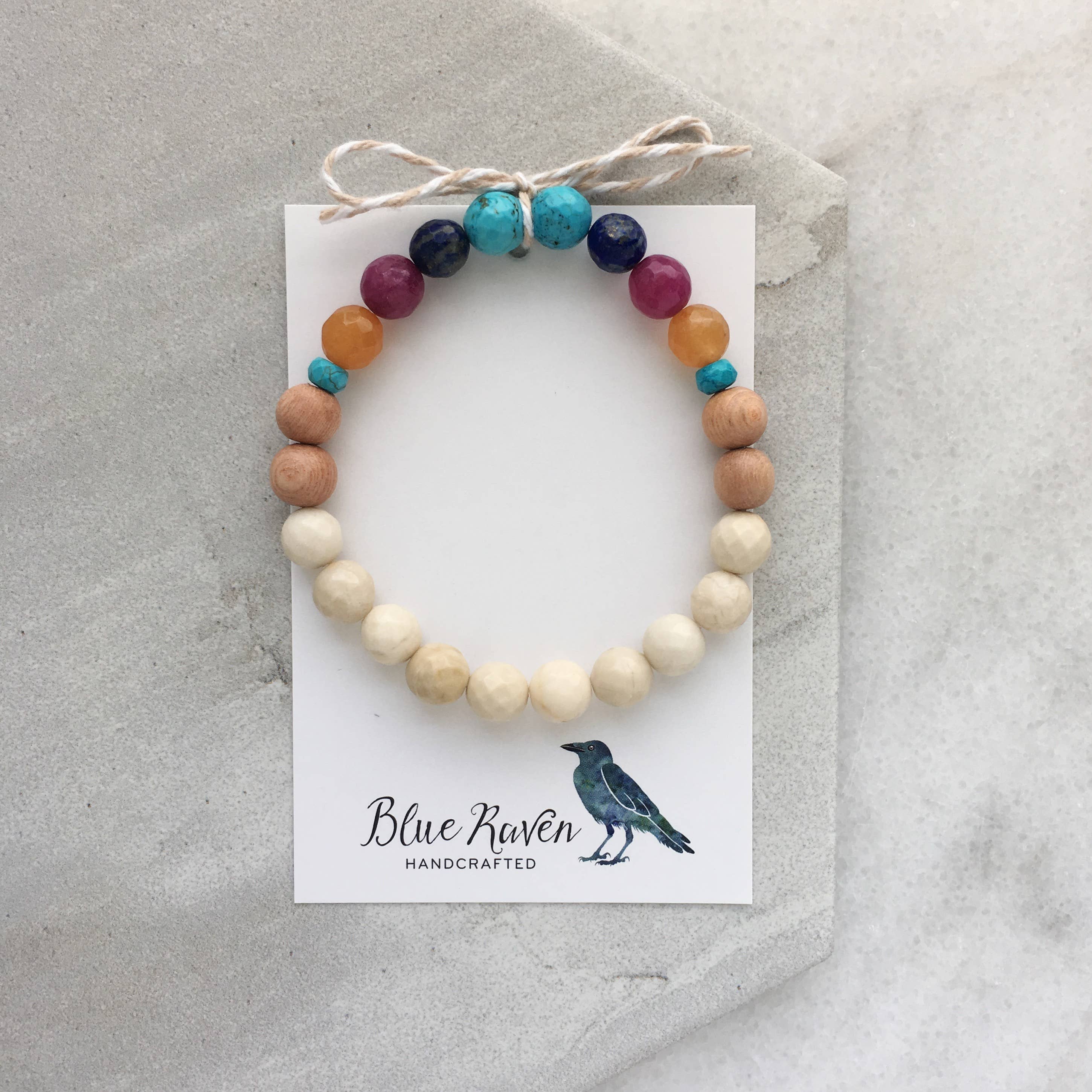 Blue Raven Handcrafted – wholesale Aromaterapiarmband – Skinny mexikanska sommar aromaterapi diffuserande armband