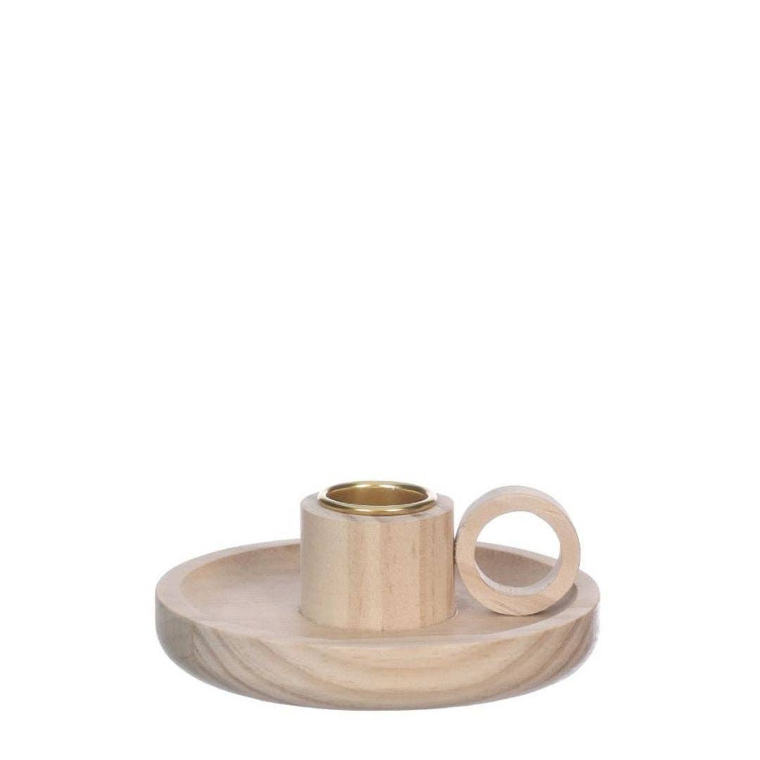 Wildflowers by Floriette - Wholesale Candle Holder - Candle holder Ø10 h.3.5 cm classic wood0