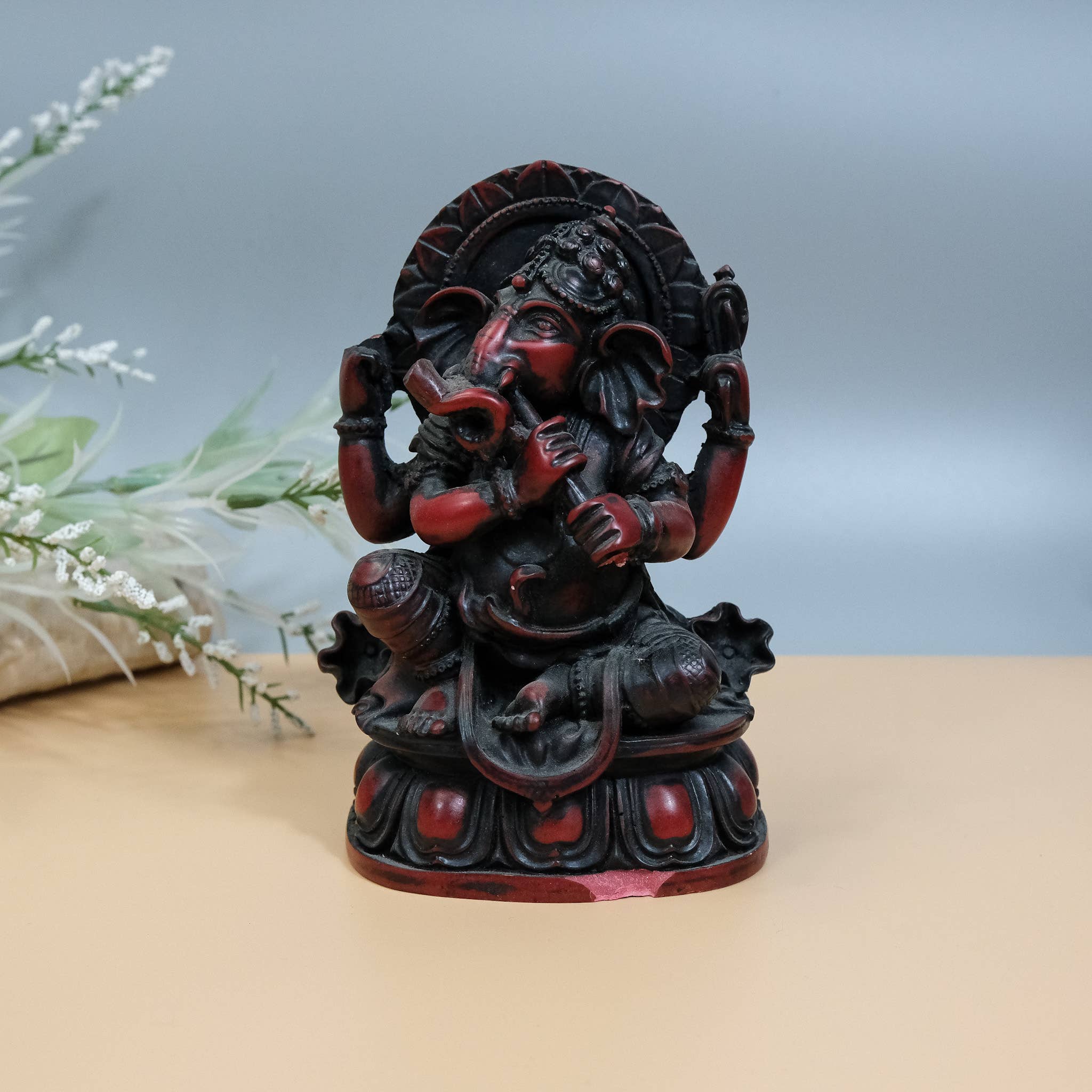 Karma Nepal Crafts – Großhandel Skulptur – Handgefertigte Ganesh-Statue – Hindu-Gottheit des Glücks3