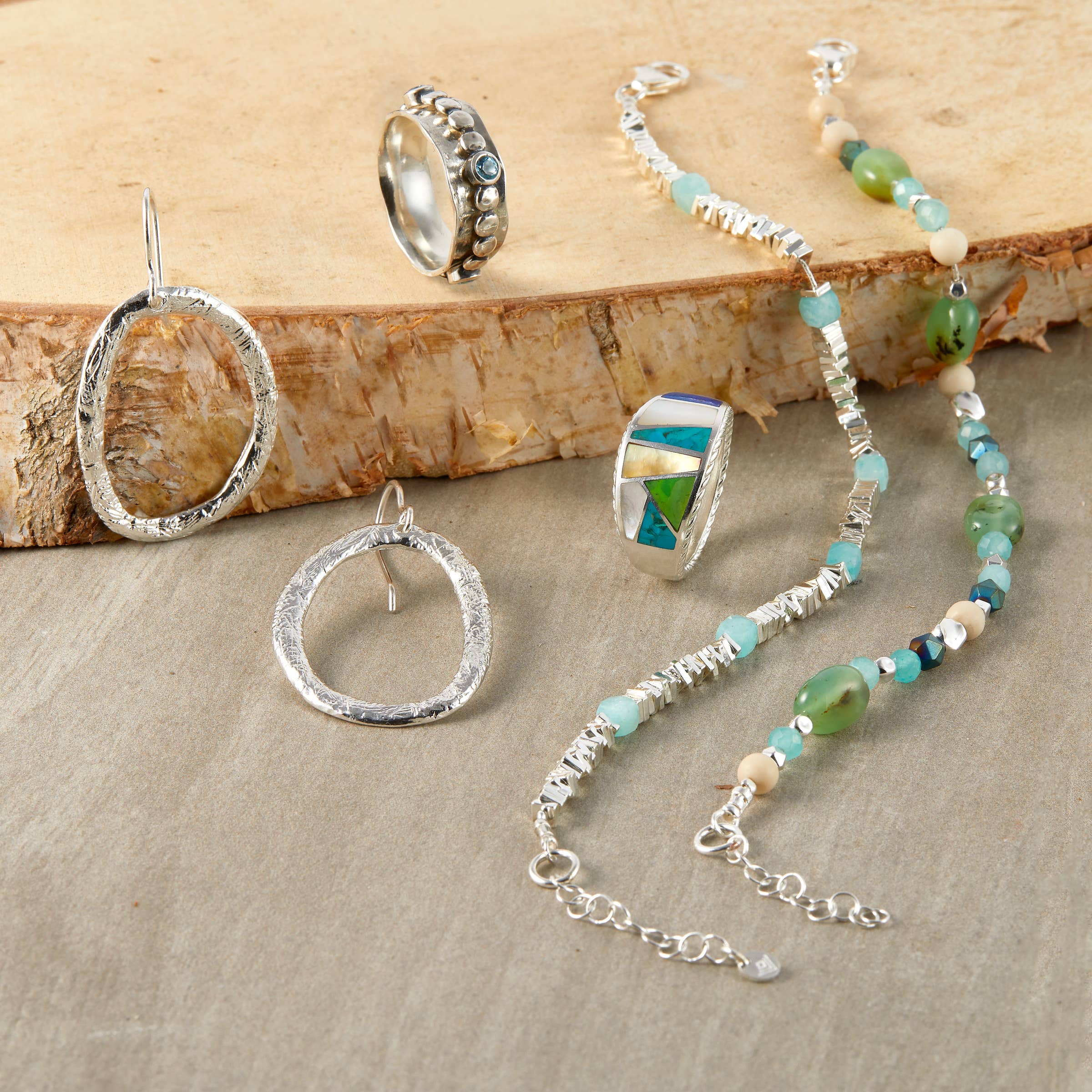 White Silpada 'Delightful Moment' Silver Mixed Stones Bracelet for wholesale on Faire5