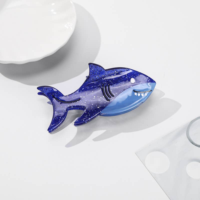 SoapElenGlen - Vendita all'ingrosso Fermaglio per capelli - Donna - Adorabili Fermagli per Capelli con Squalo e Balena Animali Oceanici1