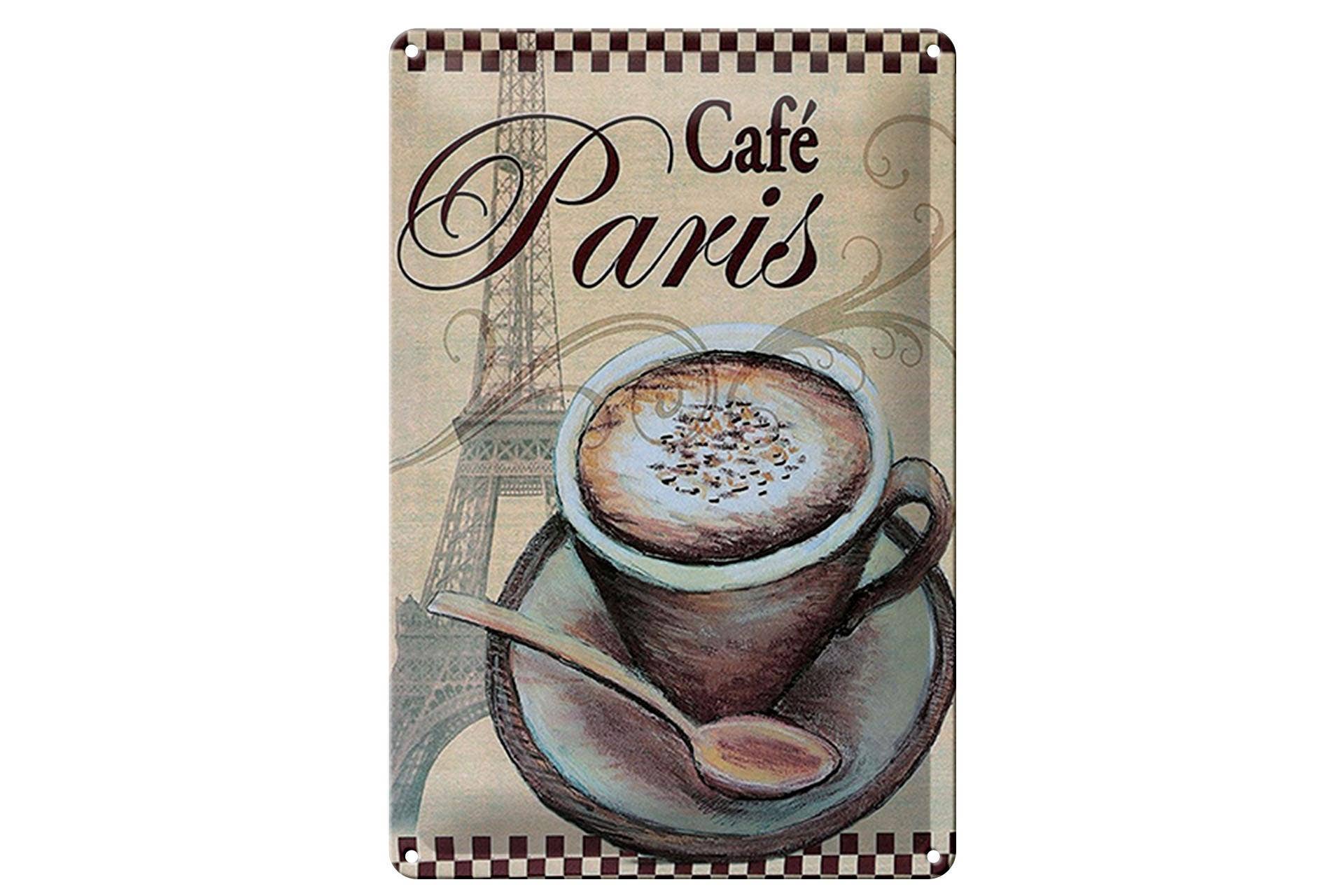 Femer - Wholesale Sign - Paris 20x30 cm Eiffel Tower Coffee Cup Cafe Deco Sign0