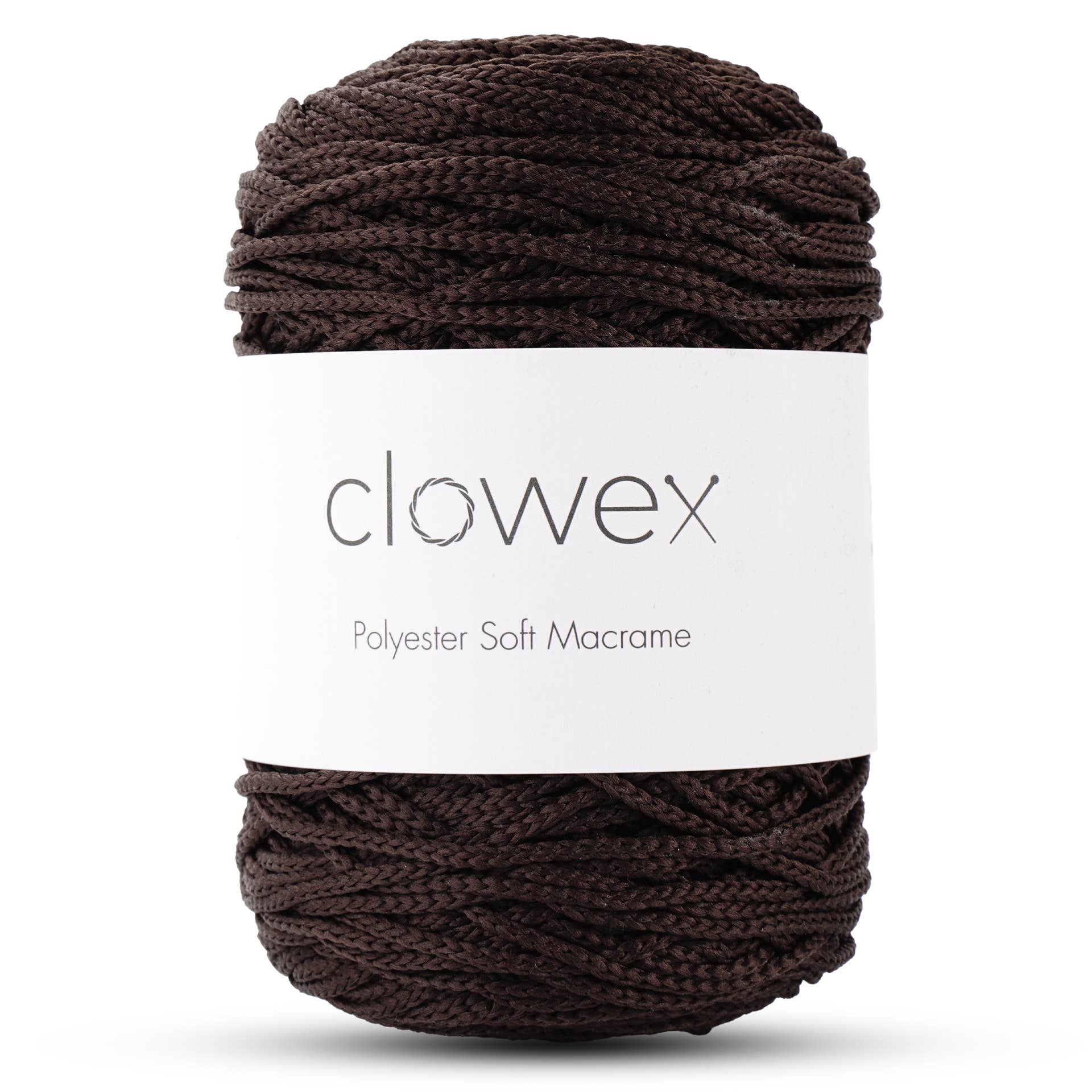 Clowex Textile LLC - Vente Fils à tricoter - Corde Macramé Douce en Polyester 2,5 mm, Fil de Corde Tressé Coloré55