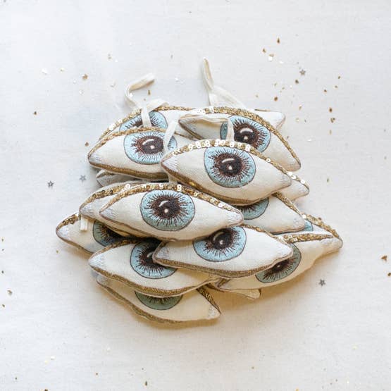 Skippy Cotton - Wholesale Ornament - Evil Eye, Cotton & Lavender stuffed Ornament, Token5
