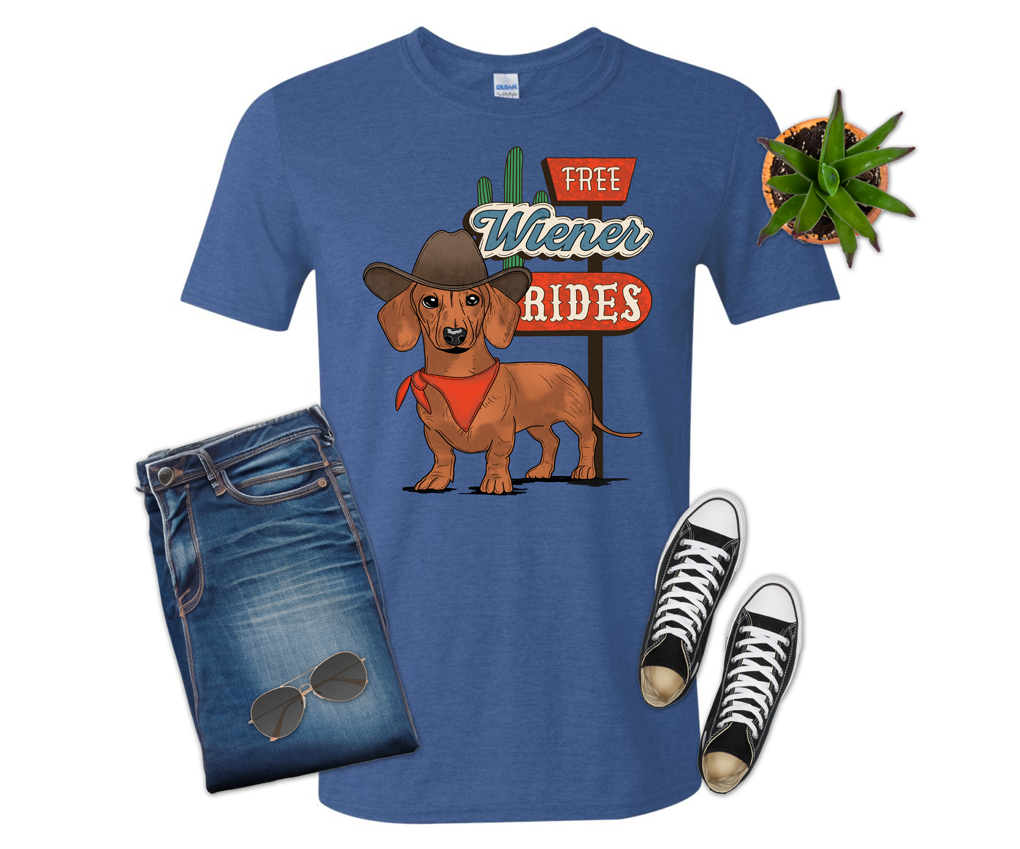316 Legacy LLC - Wholesale T-Shirt (Graphic) - Unisex - Free Weiner Rides, Dachshund Dog, Funny, Shirt, T-shirt0