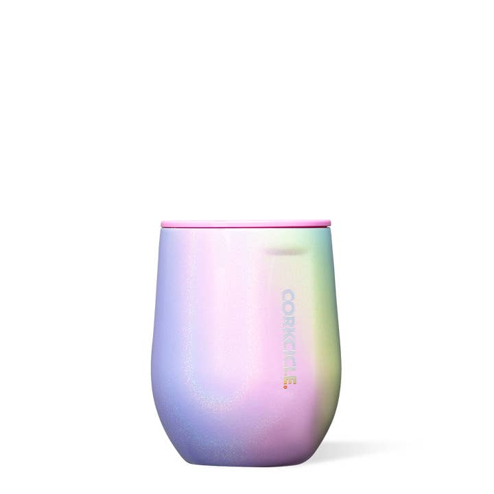 Stemless - 12oz Rainbow Unicorn for wholesale by CORKCICLE