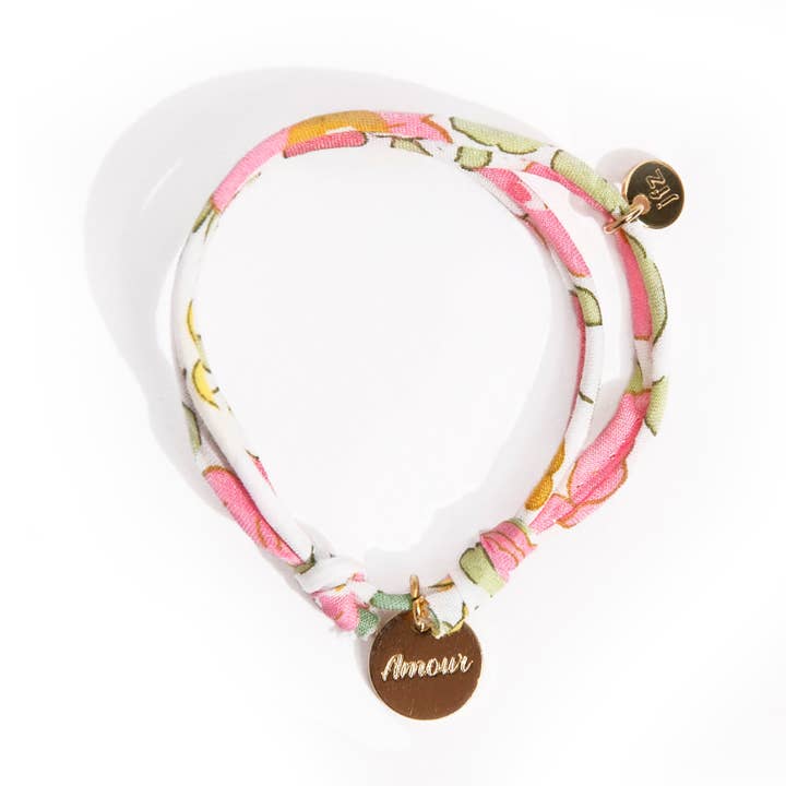 Betsy Guimauve AMOUR Sliding Liberty Bracelet for wholesale by Le Petit Lien de Paris