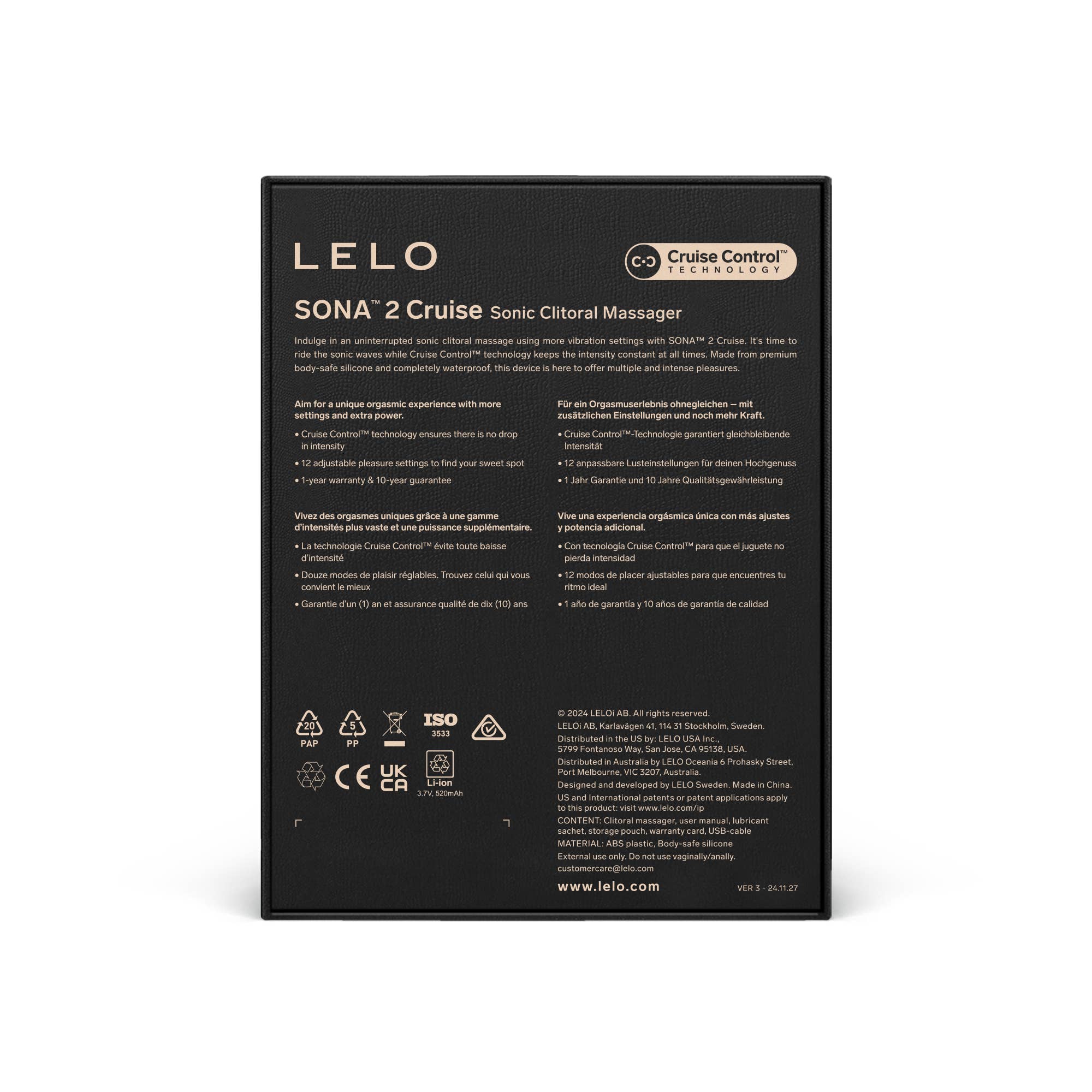 LELO - Wholesale Sex Toy - Sona 2 Cruise12
