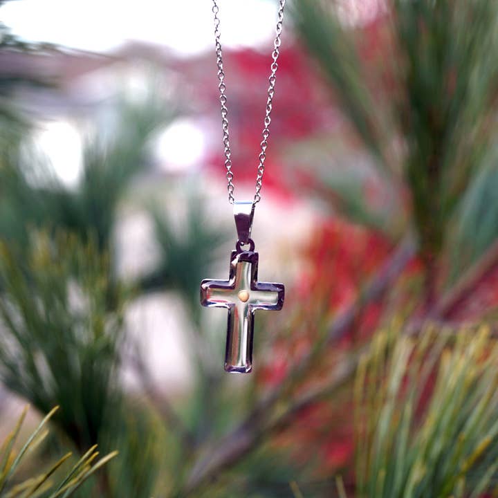 The Pretty Pickle - Wholesale Pendant/Charm Necklace - Cross Mustard Seed Necklace2