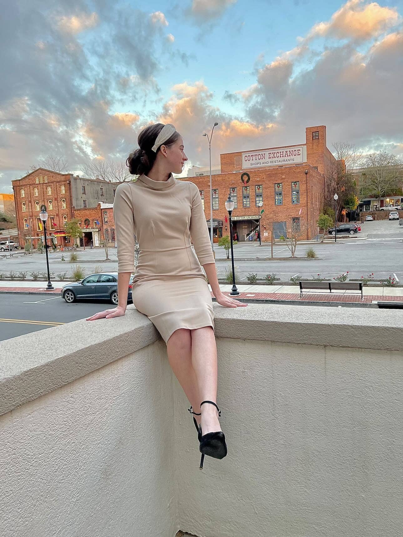 Skirt Society - Wholesale Dress - Women's - Milan Tan Dress1