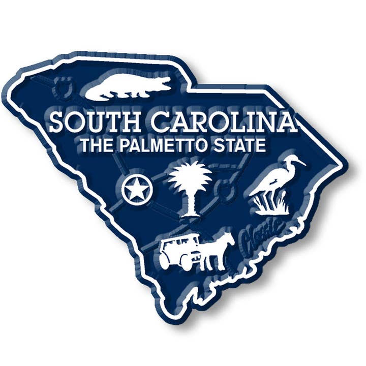 South Carolina - SC Small State Magnet, Made in USA for wholesale by 7 Star