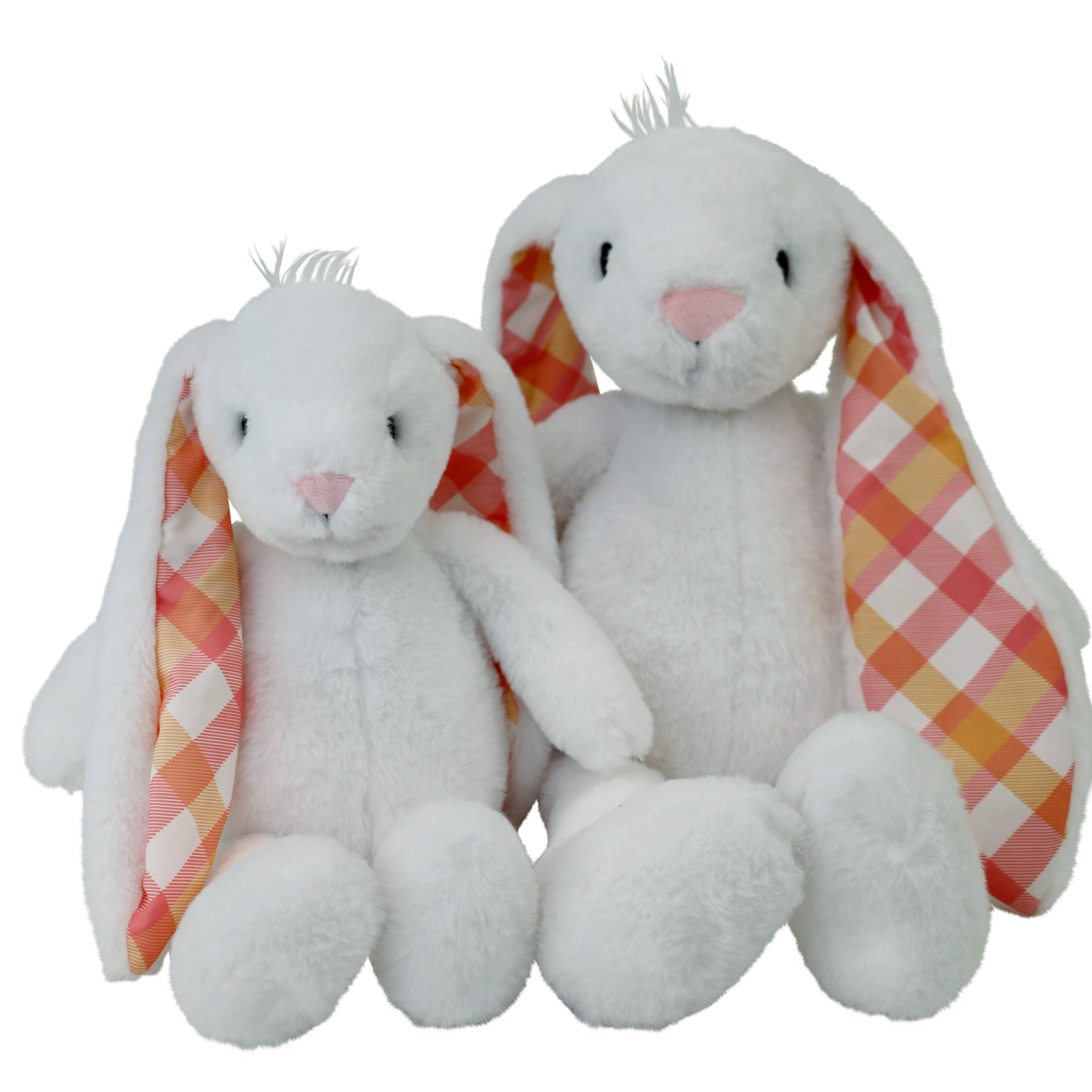 OrangeOnions - Wholesale Stuffed/Plush Toy - Kids & Baby - Plushible Plaid Eared Bunny White Stuffed Plush Toy1