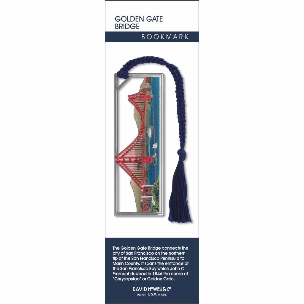 David Howell and Company - Vente Marque-page - Marque-page en métal Golden Gate Bridge, FABRIQUÉ aux É.-U.1