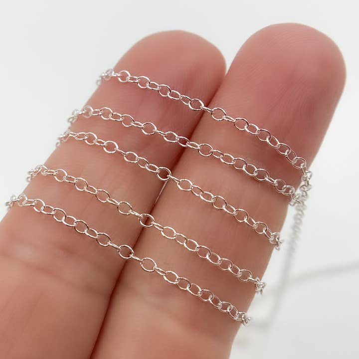 1218SS. Sterling Silver Cable Chain for wholesale by Jewels & Chains