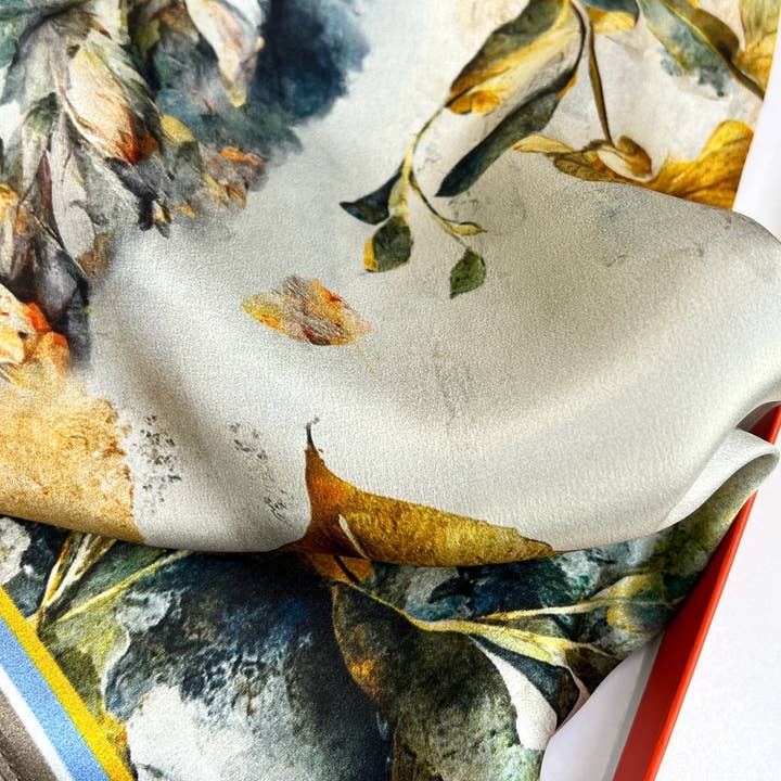 Marayn - Wholesale Scarf - Women's - Mulberry Silk Scarf Floral Elegance for Every Occasion22