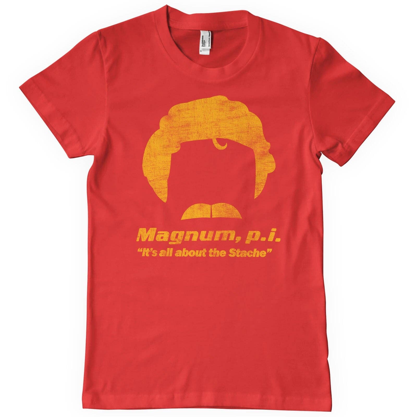 Hybris Production AB - Wholesale Screen Printed T-Shirt - Unisex - Magnum P.I. - Stache T-Shirt4