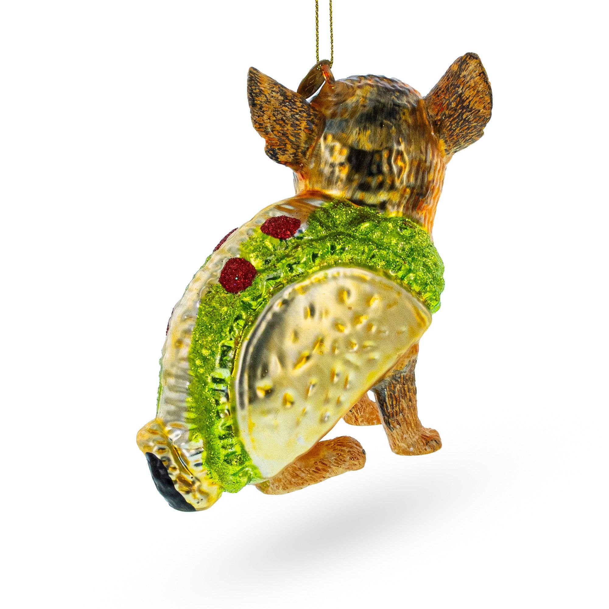 BestPysanky - Vendita all'ingrosso Decorazione - Ornamento in vetro a forma di cane Chihuahua Taco1