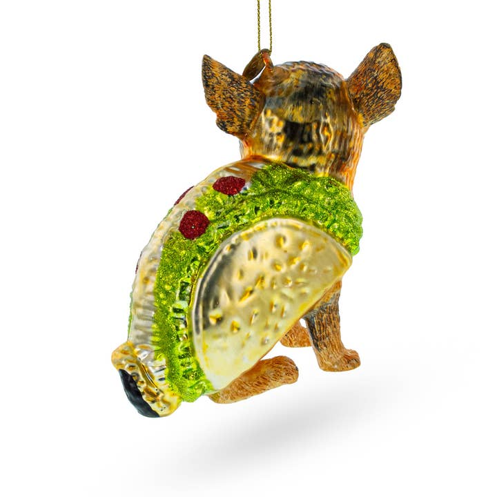 BestPysanky - Wholesale Ornament - Chihuahua Taco Dog Glass Ornament1