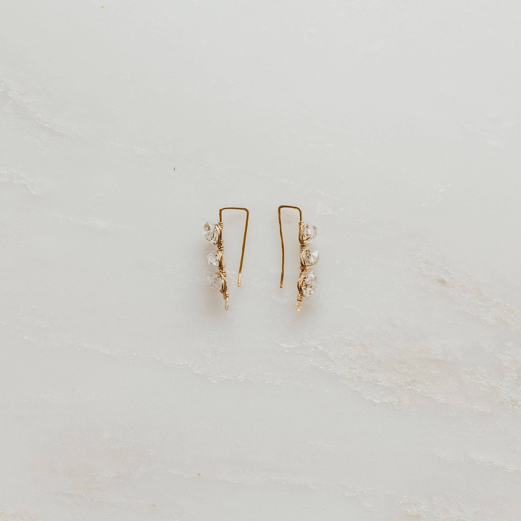 Derive Jewelry - Vendita all'ingrosso Orecchini ear jacket/climber - Herkimer Diamond Ear Climbers6