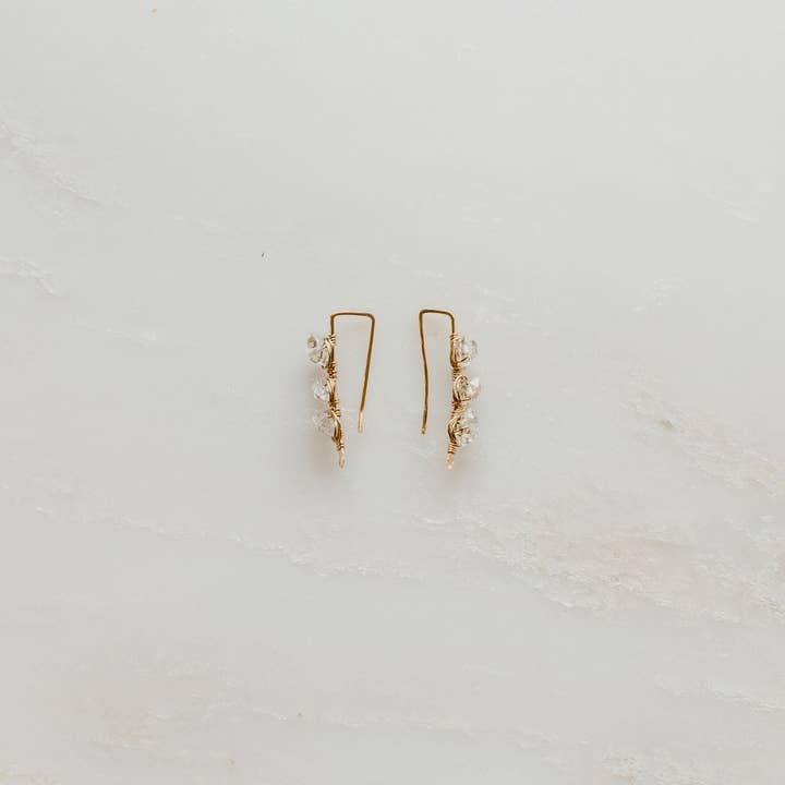 Derive Jewelry - Vendita all'ingrosso Orecchini ear jacket/climber - Herkimer Diamond Ear Climbers6